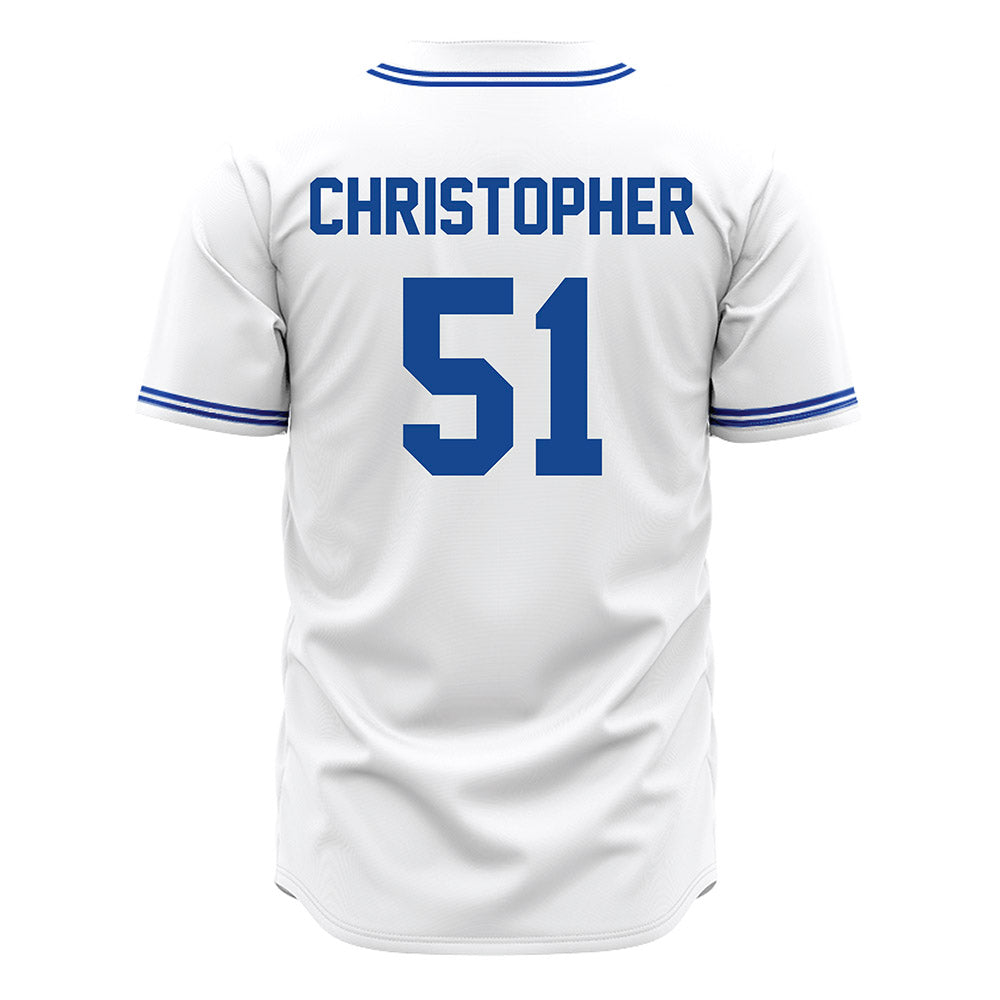 Seton Hall - NCAA Baseball : Mason Christopher - White Jersey-1