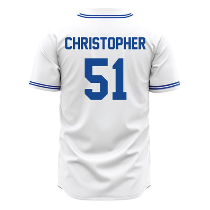 Seton Hall - NCAA Baseball : Mason Christopher - White Jersey-1