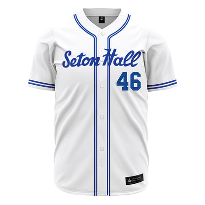 Seton Hall - NCAA Baseball : Derek Benzinger - White Jersey-0