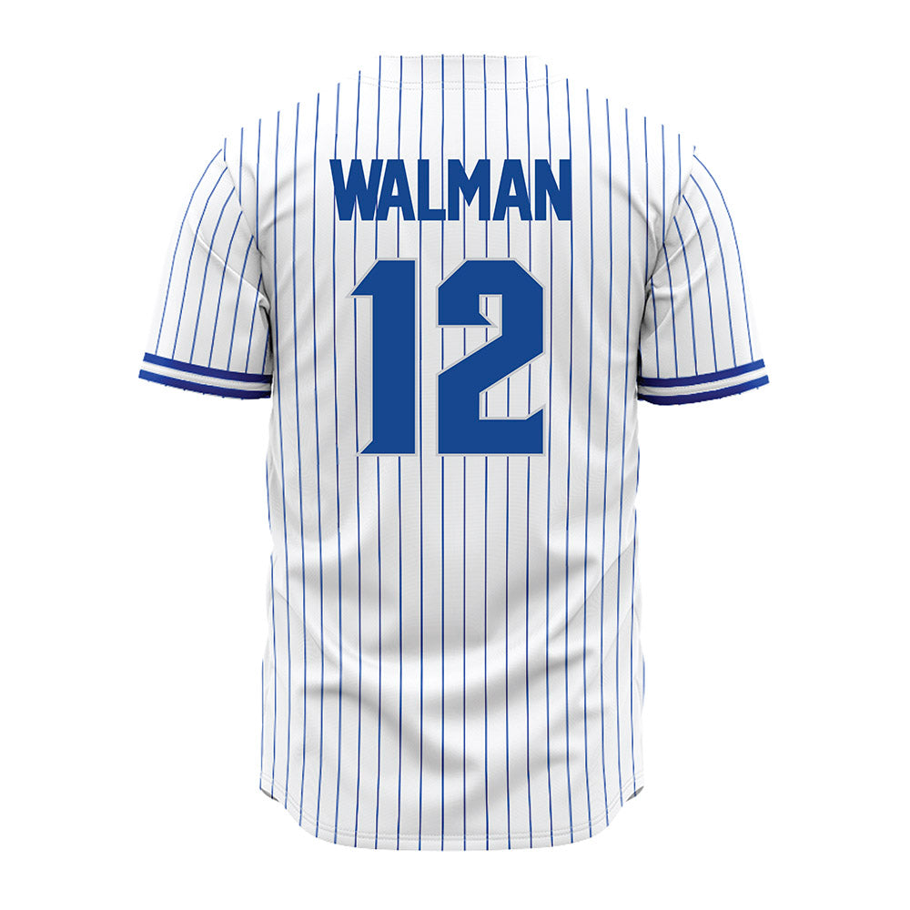 Seton Hall - NCAA Baseball : Jake Walman - White Pinstripe Jersey-1