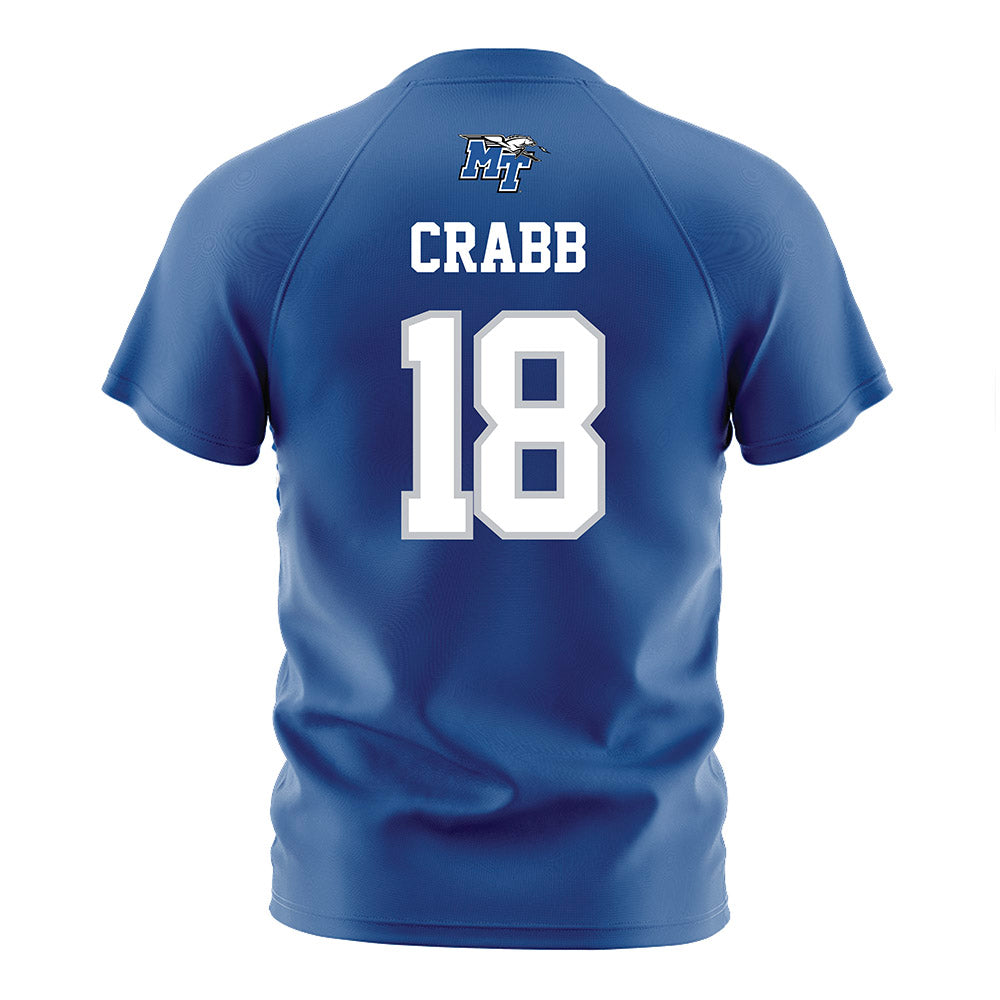 MTSU - NCAA Women's Soccer : Hailey Crabb - Blue Soccer Jersey-1