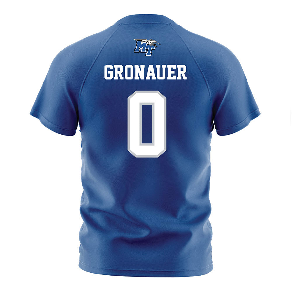 MTSU - NCAA Women's Soccer : Demi Gronauer - Blue Soccer Jersey-1
