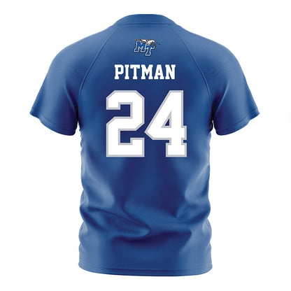 MTSU - NCAA Women's Soccer : Payton Pitman - Blue Soccer Jersey-1