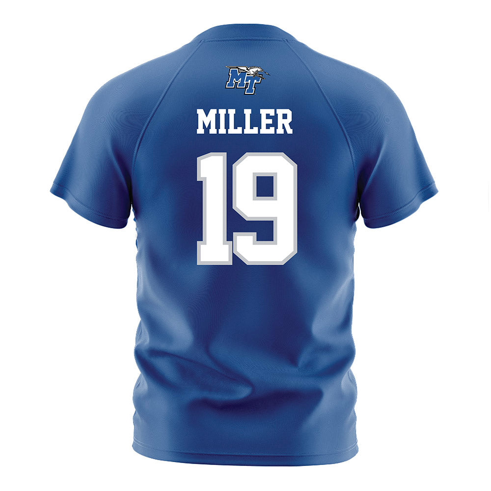 MTSU - NCAA Women's Soccer : Liza Miller - Blue Soccer Jersey-1