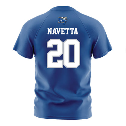 MTSU - NCAA Women's Soccer : Valentina Navetta - Blue Soccer Jersey-1