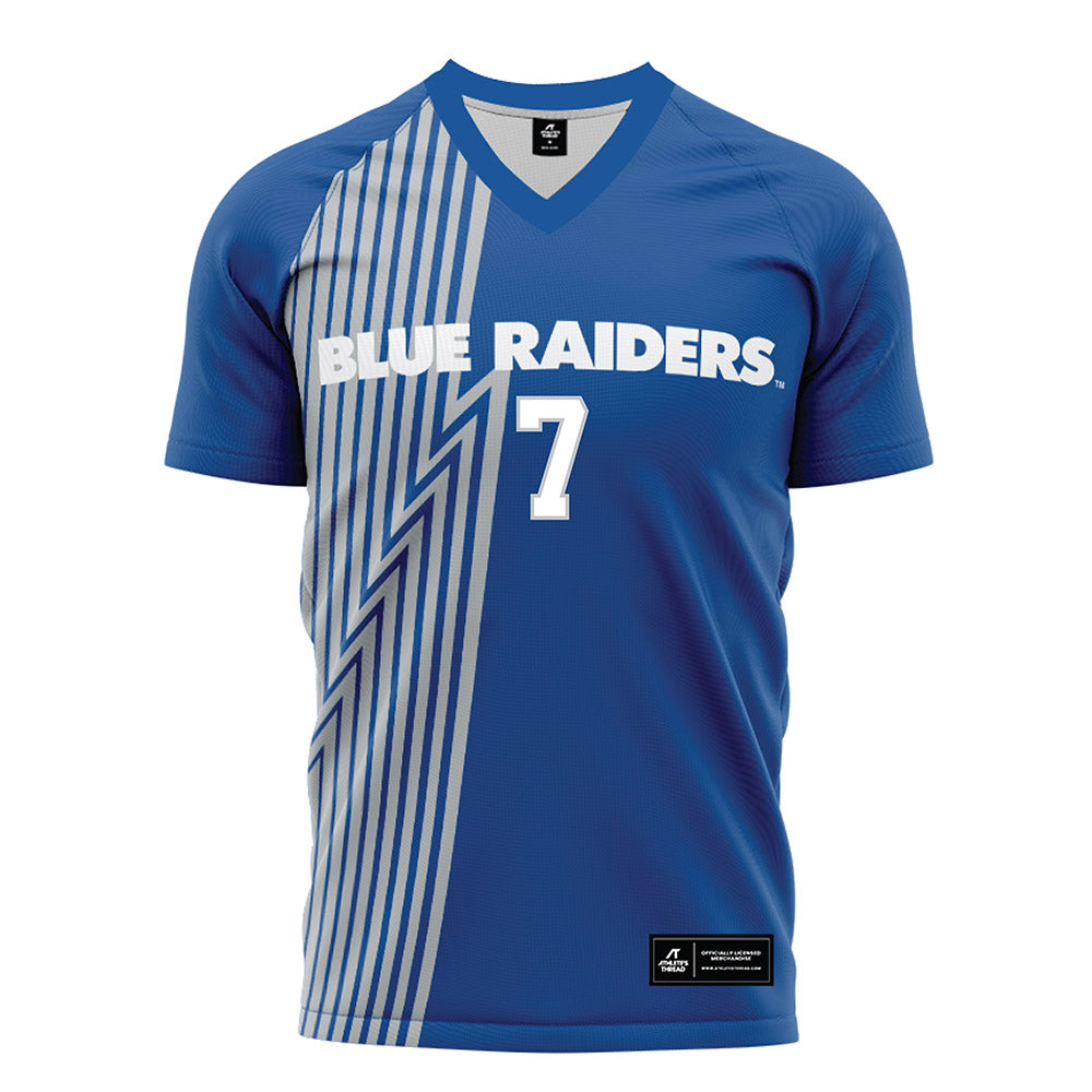 MTSU - NCAA Women's Soccer : Gracie Somerville - Blue Soccer Jersey-0
