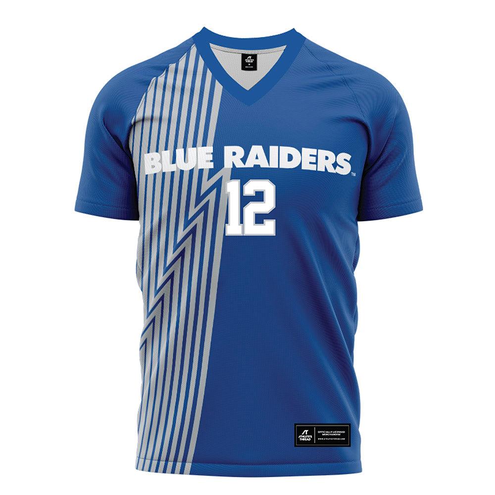 MTSU - NCAA Women's Soccer : Mya Stenehjem - Blue Soccer Jersey-0