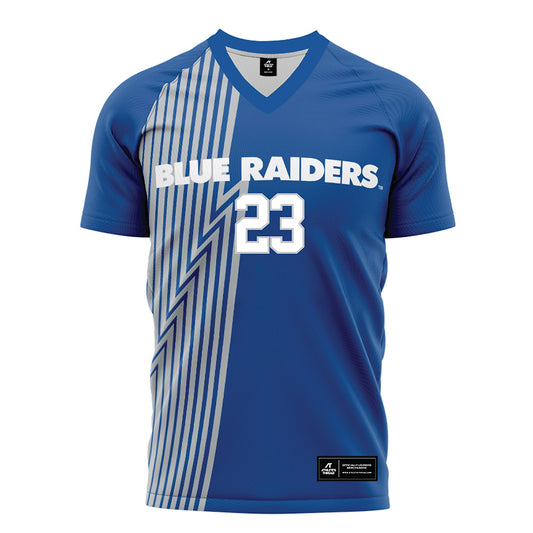 MTSU - NCAA Women's Soccer : Luiza Junior dos Santos - Blue Soccer Jersey-0