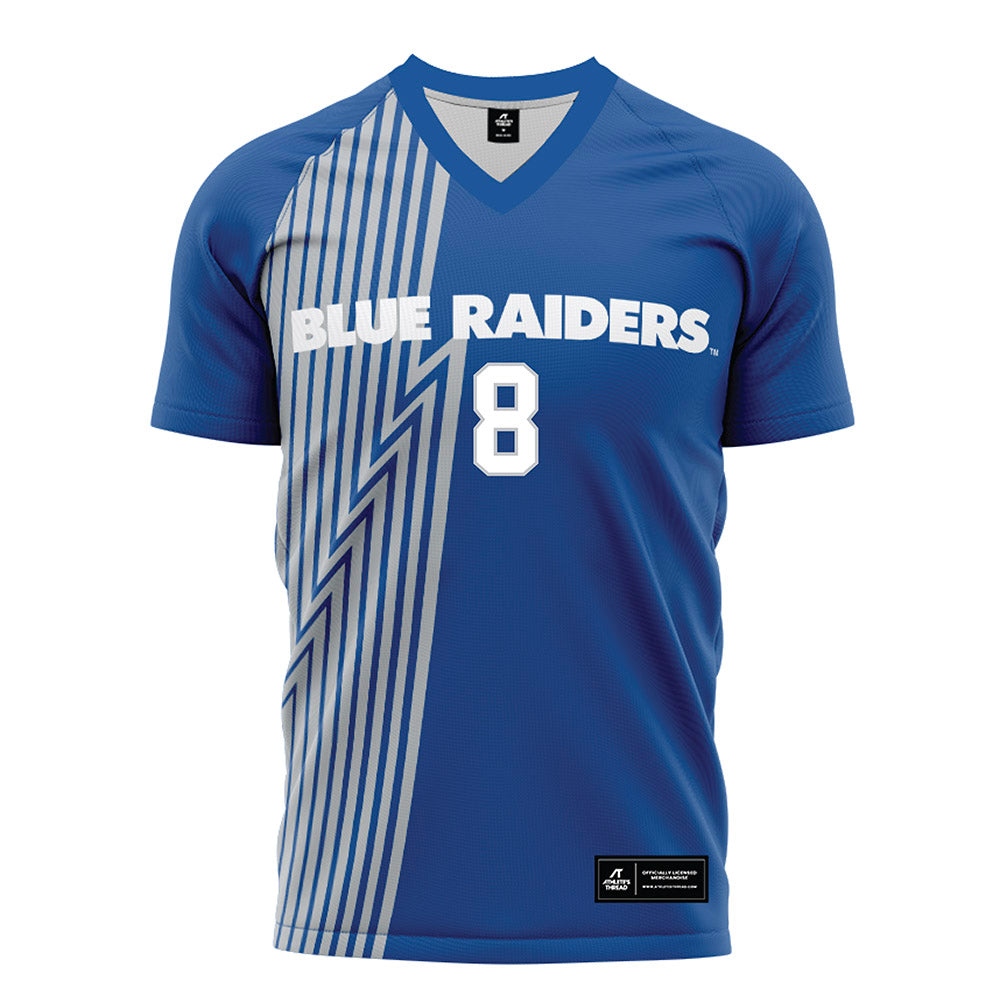 MTSU - NCAA Women's Soccer : Charli Dunn - Blue Soccer Jersey-0