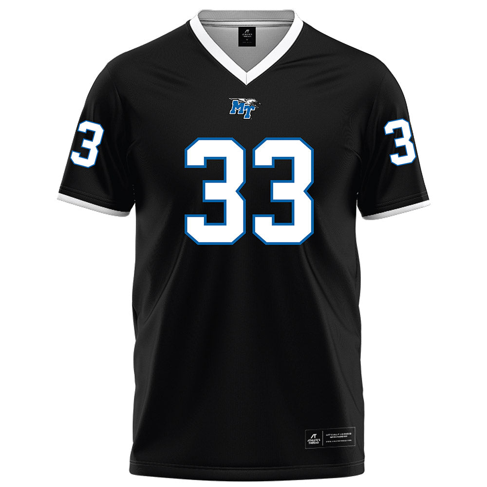 MTSU - NCAA Football : Brooklen Davis - Black Football Jersey-0