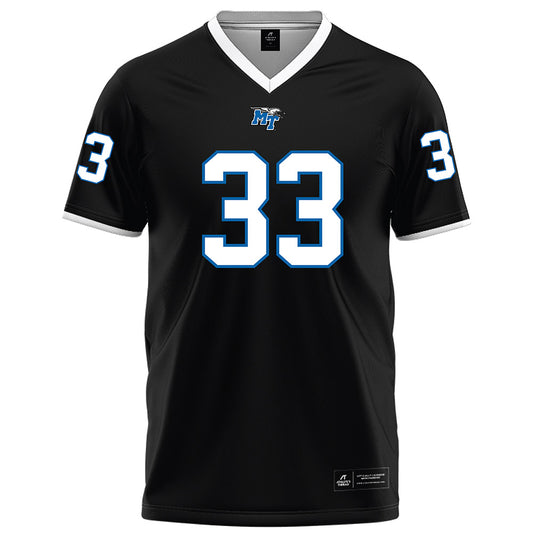 MTSU - NCAA Football : Brooklen Davis - Black Football Jersey-0