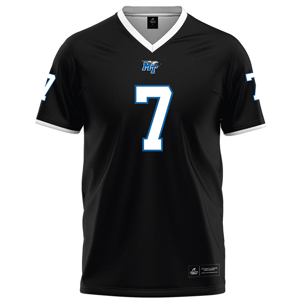 MTSU - NCAA Football : Hogan Wasson - Black Football Jersey-0