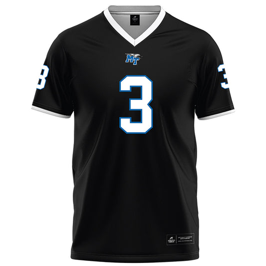MTSU - NCAA Football : Cam Lacy - Black Football Jersey-0