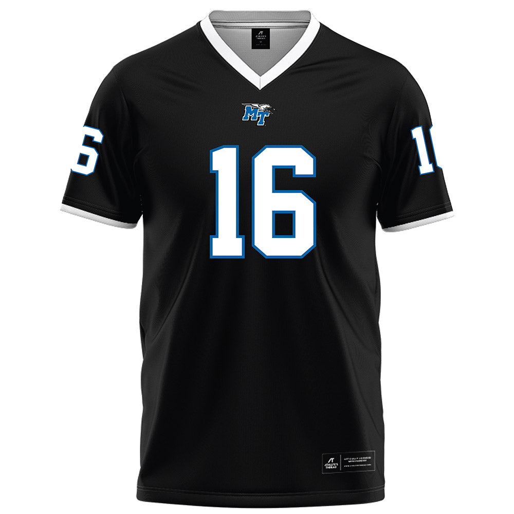 MTSU - NCAA Football : Jaiyden Thompson - Black Football Jersey-0