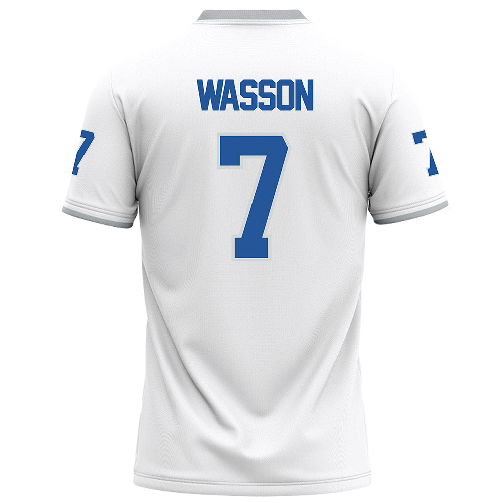 MTSU - NCAA Football : Hogan Wasson - White Football Jersey-1