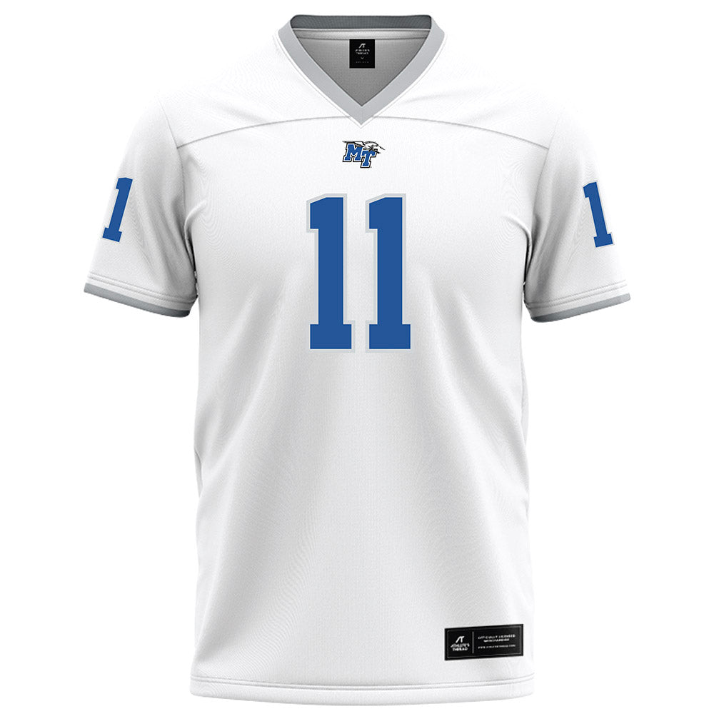 MTSU - NCAA Football : James Johnson - White Football Jersey-0