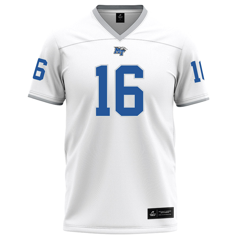 MTSU - NCAA Football : Jaiyden Thompson - White Football Jersey-0