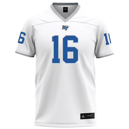 MTSU - NCAA Football : Jaiyden Thompson - White Football Jersey-0