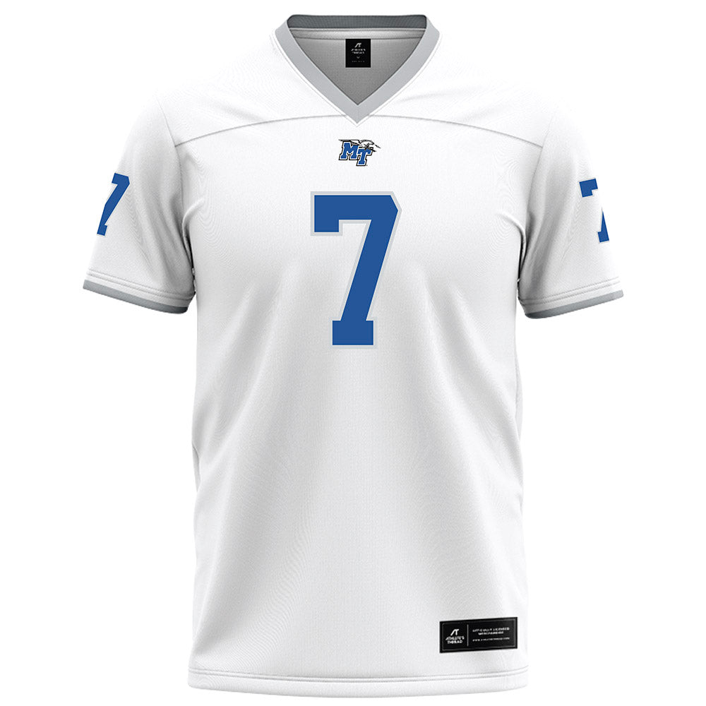 MTSU - NCAA Football : Christofer Noble - White Football Jersey-0