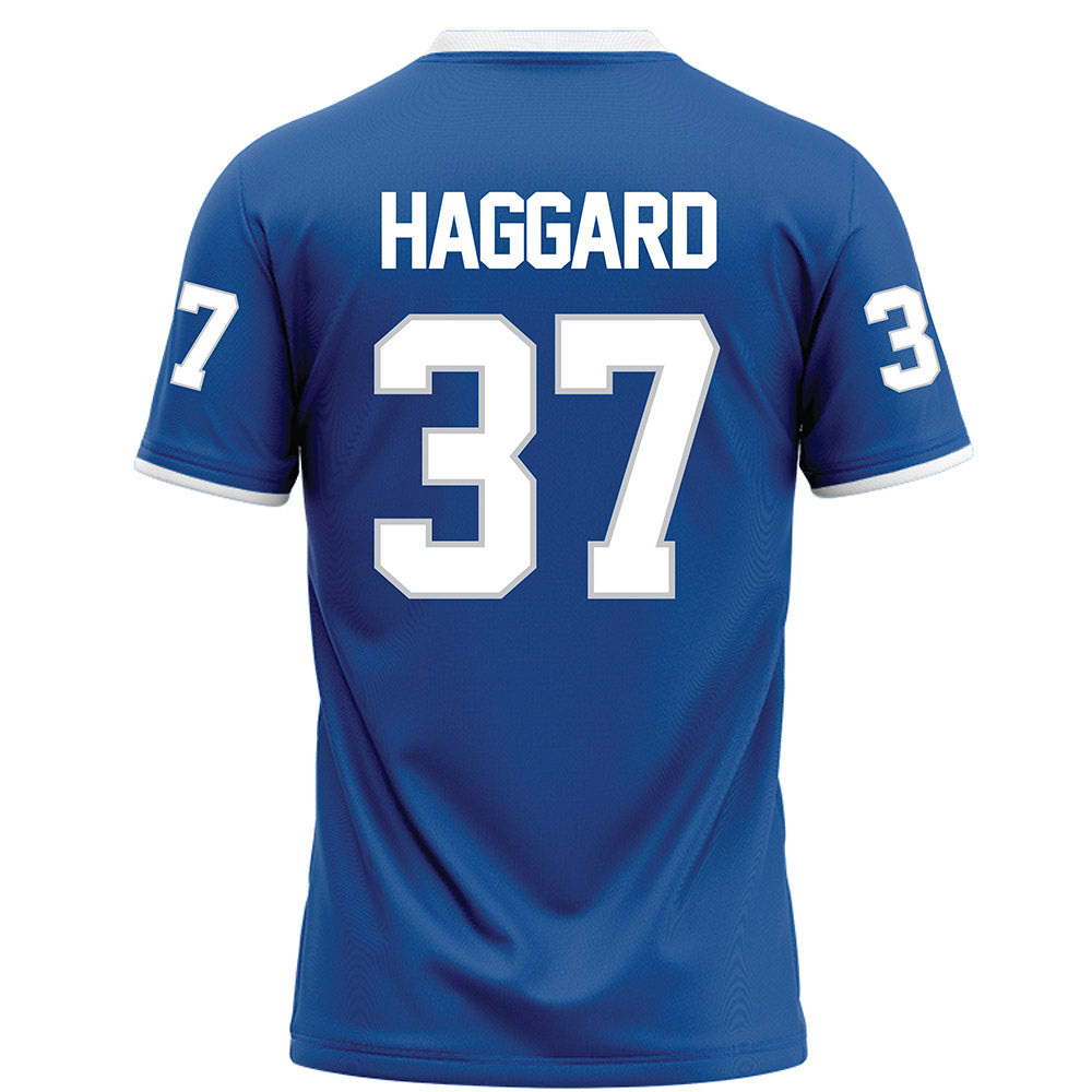 MTSU - NCAA Football : Justis Haggard - Blue Football Jersey-1