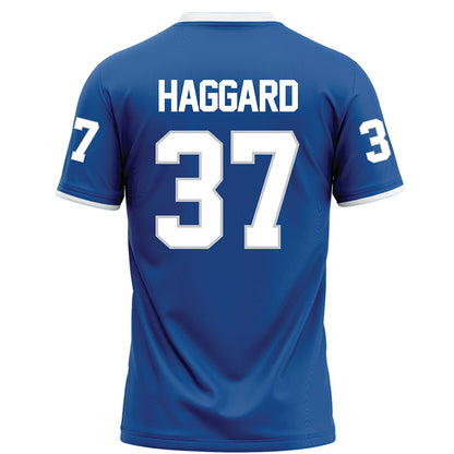 MTSU - NCAA Football : Justis Haggard - Blue Football Jersey-1