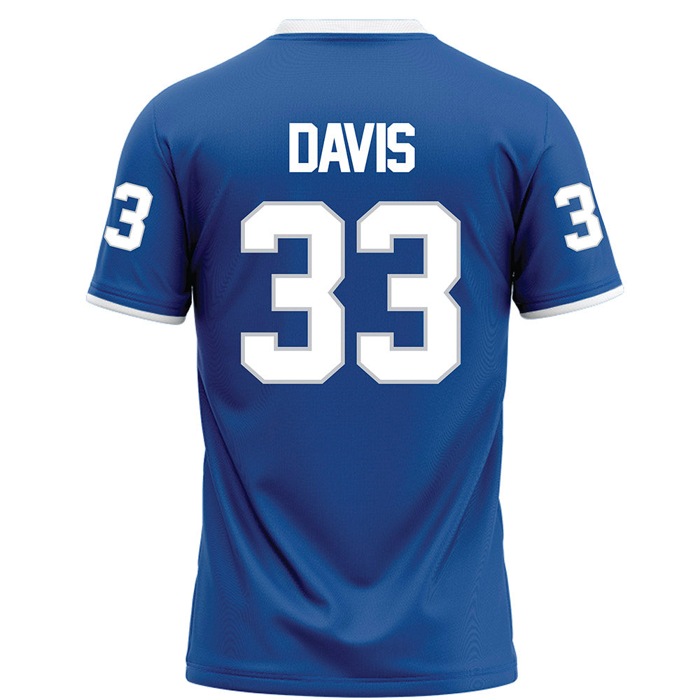 MTSU - NCAA Football : Brooklen Davis - Blue Football Jersey-1