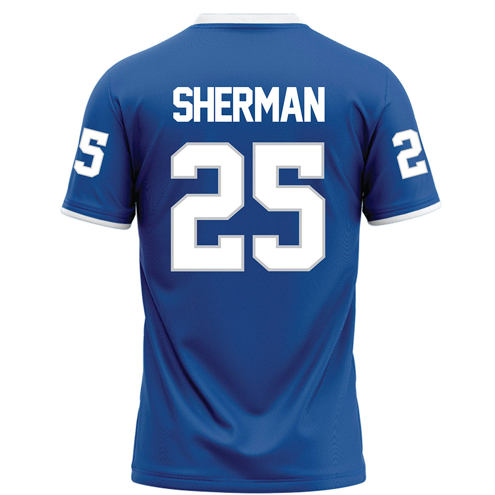 MTSU - NCAA Football : Ethan Sherman - Blue Football Jersey-1