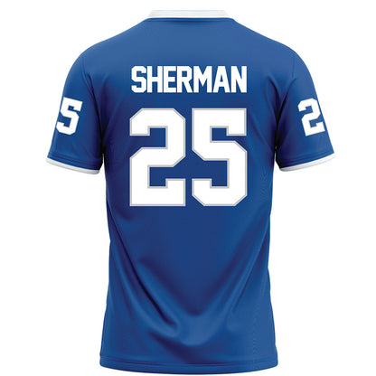 MTSU - NCAA Football : Ethan Sherman - Blue Football Jersey-1