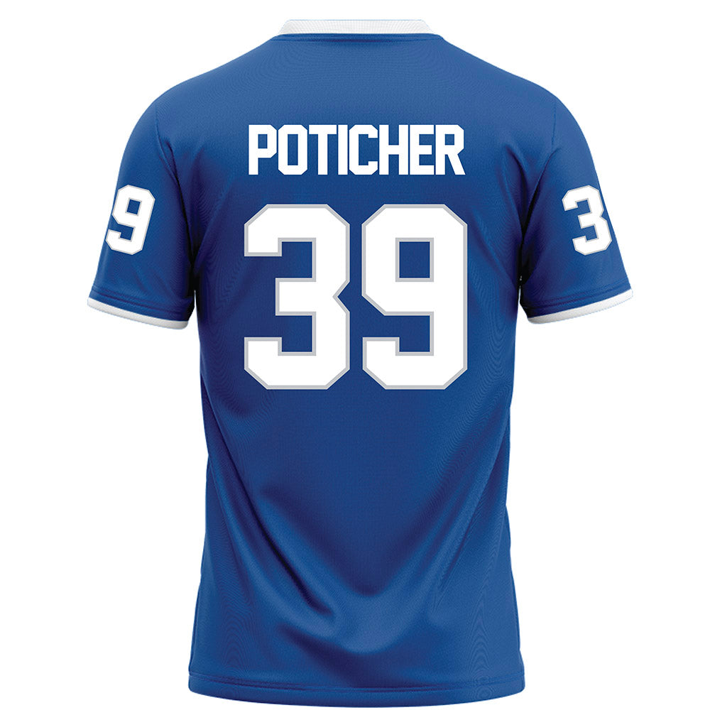 MTSU - NCAA Football : Evan Poticher - Blue Football Jersey-1