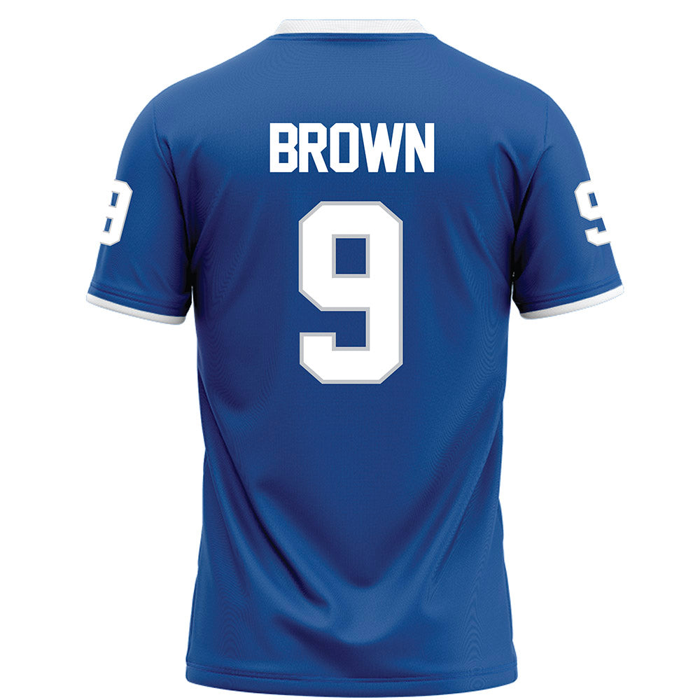 MTSU - NCAA Football : Terrence Brown - Blue Football Jersey-1