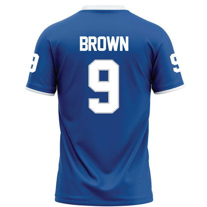 MTSU - NCAA Football : Terrence Brown - Blue Football Jersey-1