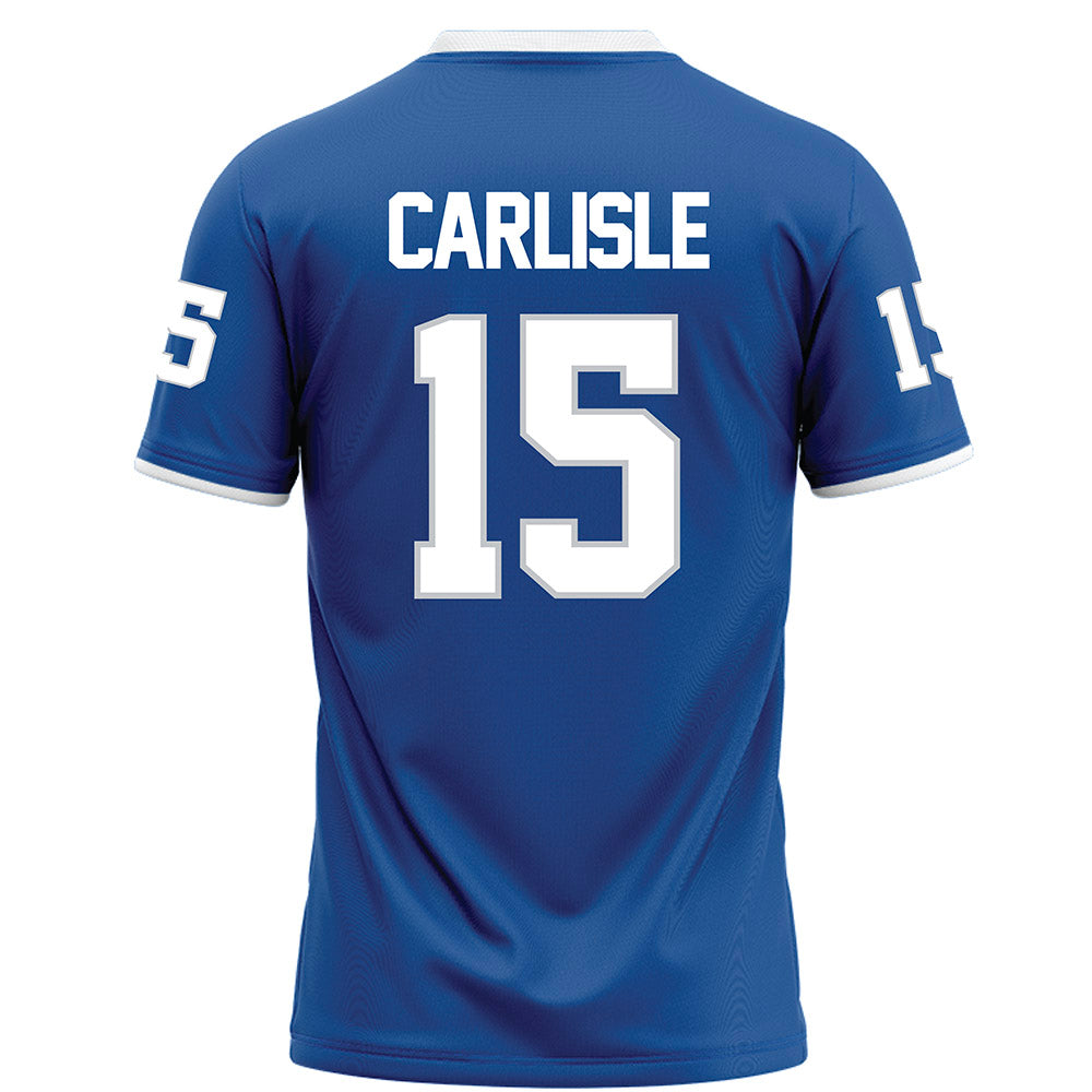 MTSU - NCAA Football : Devan Carlisle - Blue Football Jersey-1