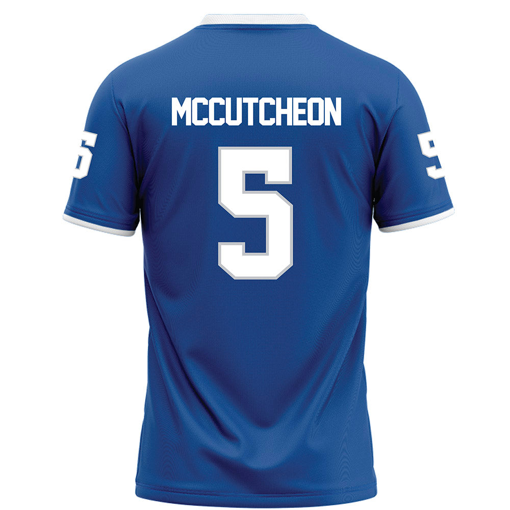 MTSU - NCAA Football : Dyson McCutcheon - Blue Football Jersey-1