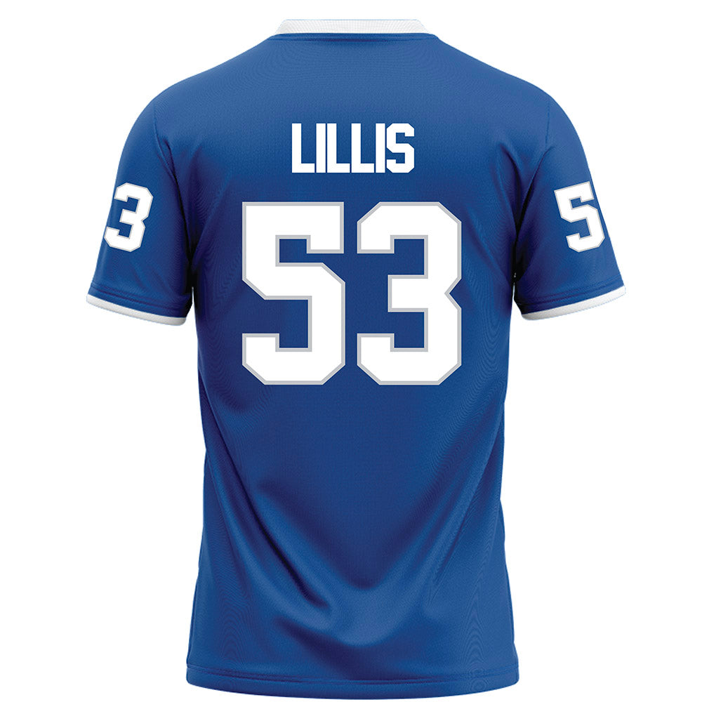 MTSU - NCAA Football : Braxton Lillis - Blue Football Jersey-1