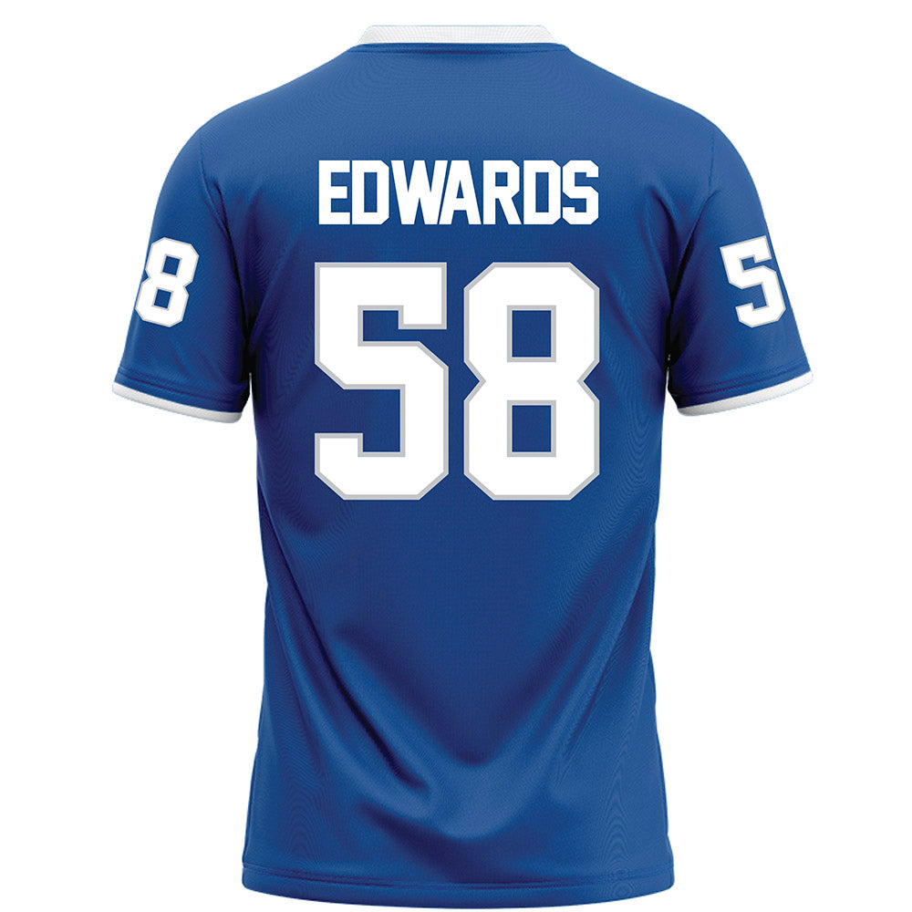 MTSU - NCAA Football : Trevaris Edwards - Blue Football Jersey-1