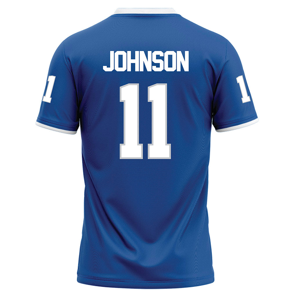MTSU - NCAA Football : James Johnson - Blue Football Jersey-1