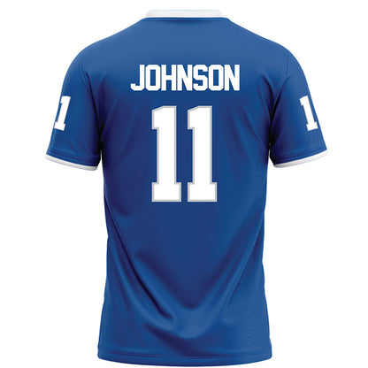 MTSU - NCAA Football : James Johnson - Blue Football Jersey-1