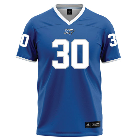 MTSU - NCAA Football : Rob Lathon Jr - Blue Football Jersey-0