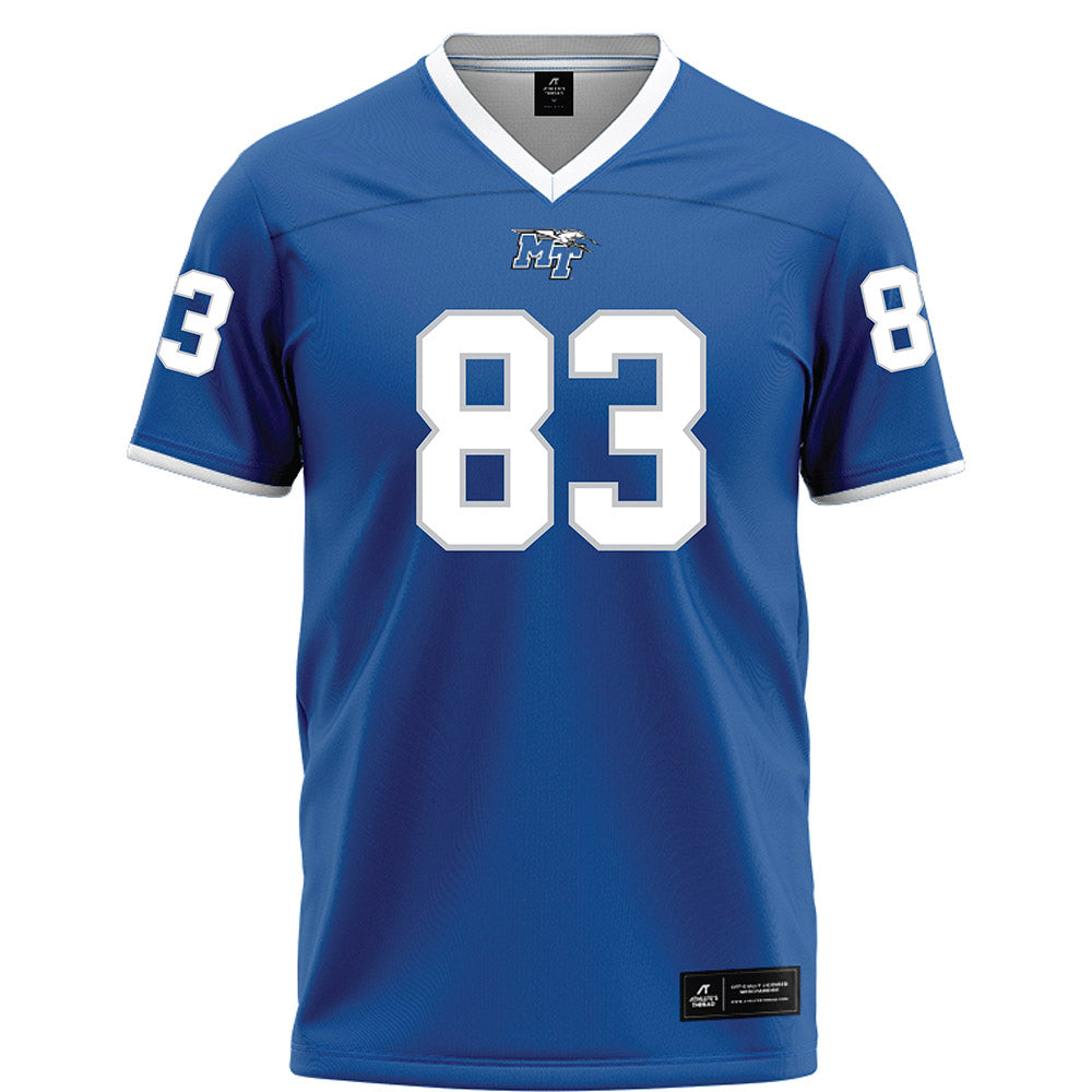 MTSU - NCAA Football : Koraun Perdue - Blue Football Jersey-0