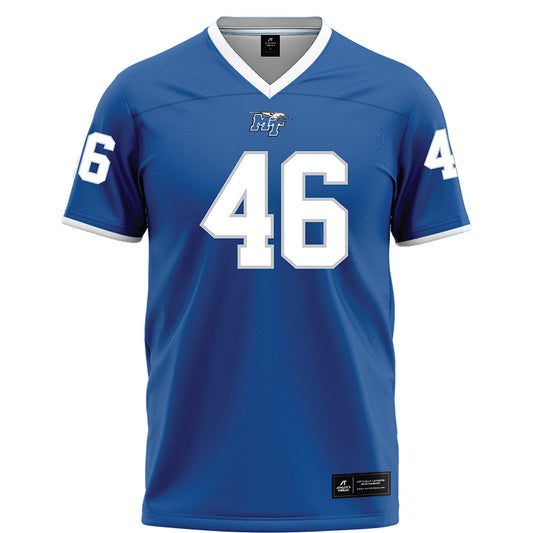 MTSU - NCAA Football : Reggie Johnson - Blue Football Jersey-0