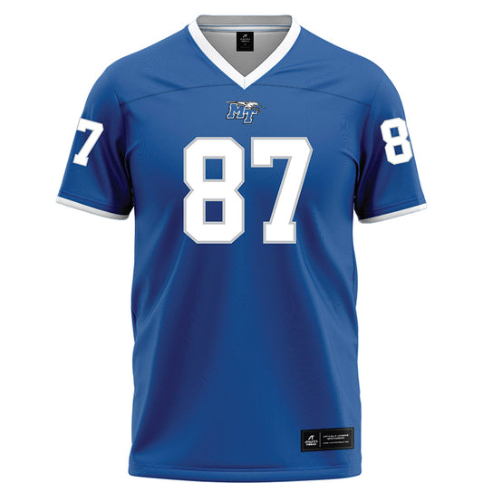 MTSU - NCAA Football : Chase Davis - Blue Football Jersey-0