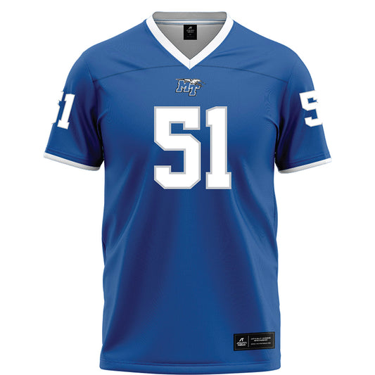 MTSU - NCAA Football : Shane Rochelle - Blue Football Jersey-0