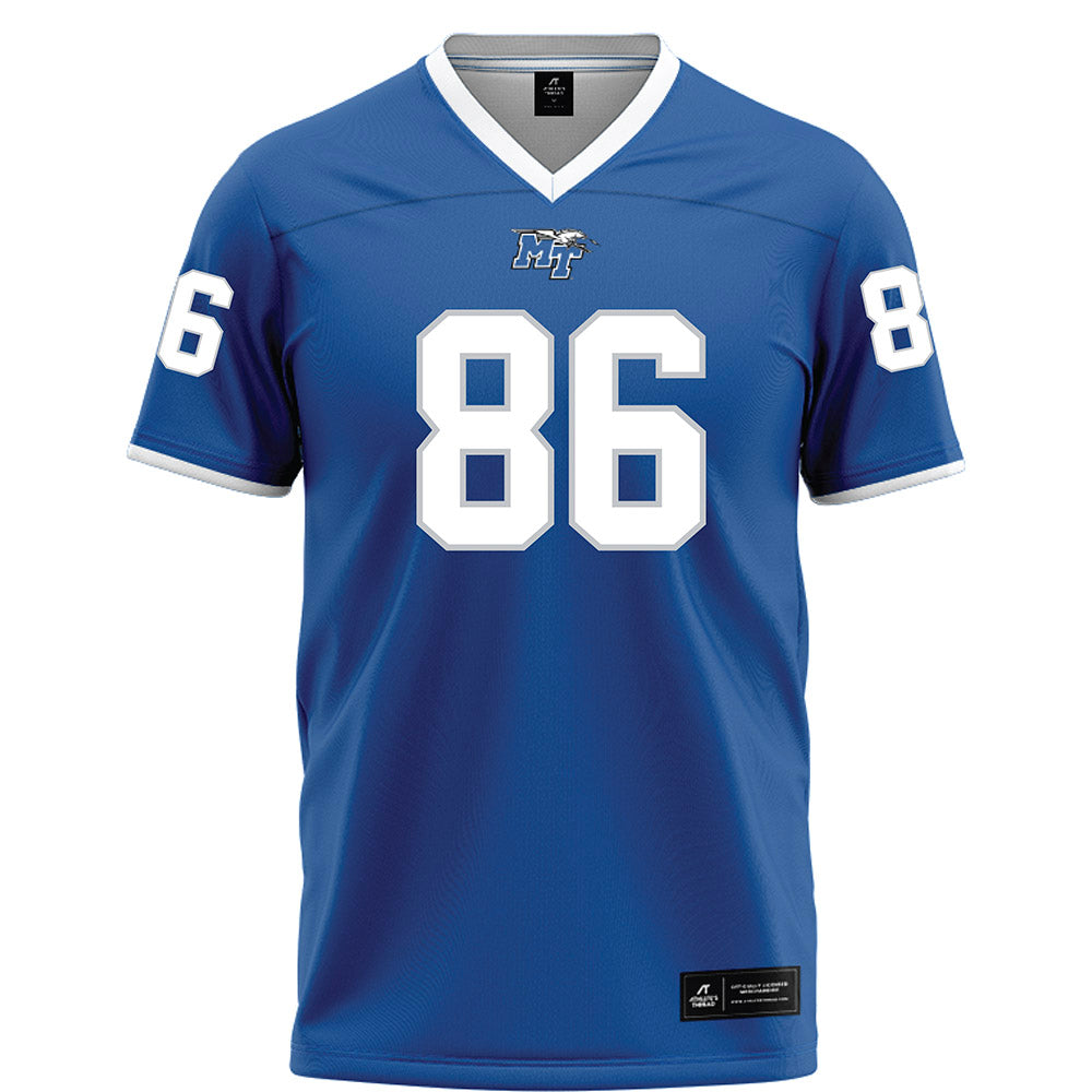MTSU - NCAA Football : Brody Benke - Blue Football Jersey-0