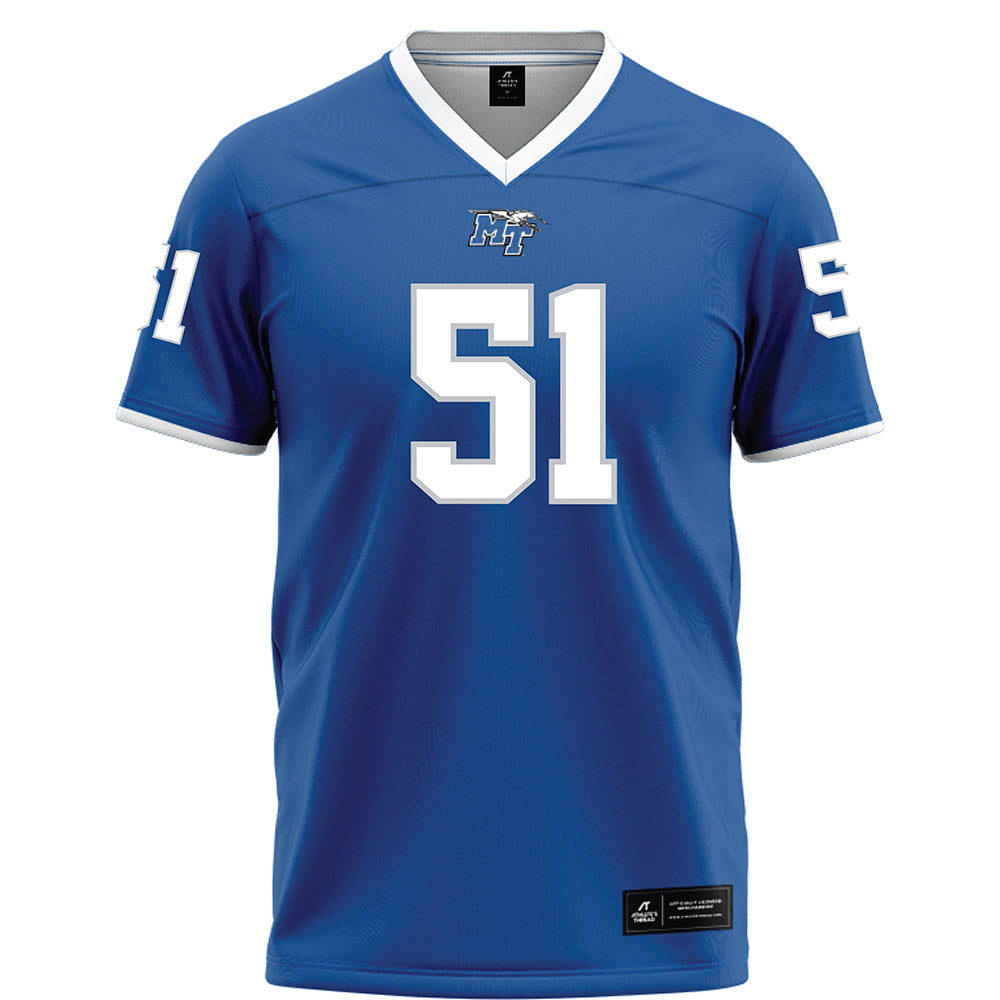 MTSU - NCAA Football : Shane Rochelle - Blue Football Jersey-0