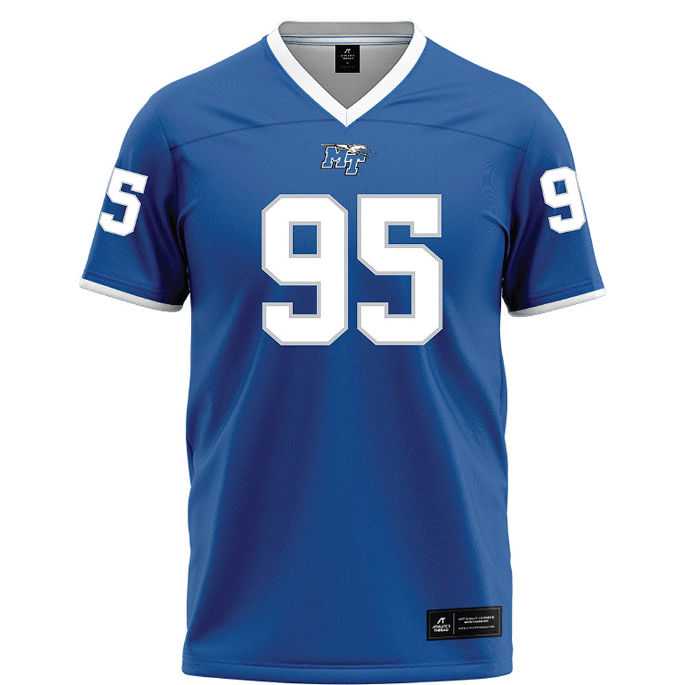 MTSU - NCAA Football : Zeion Simpson-smith - Blue Football Jersey-0