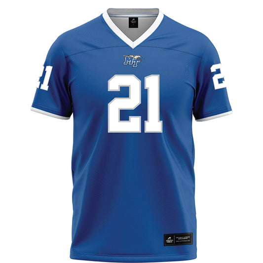 MTSU - NCAA Football : Jason Hardy - Blue Football Jersey-0