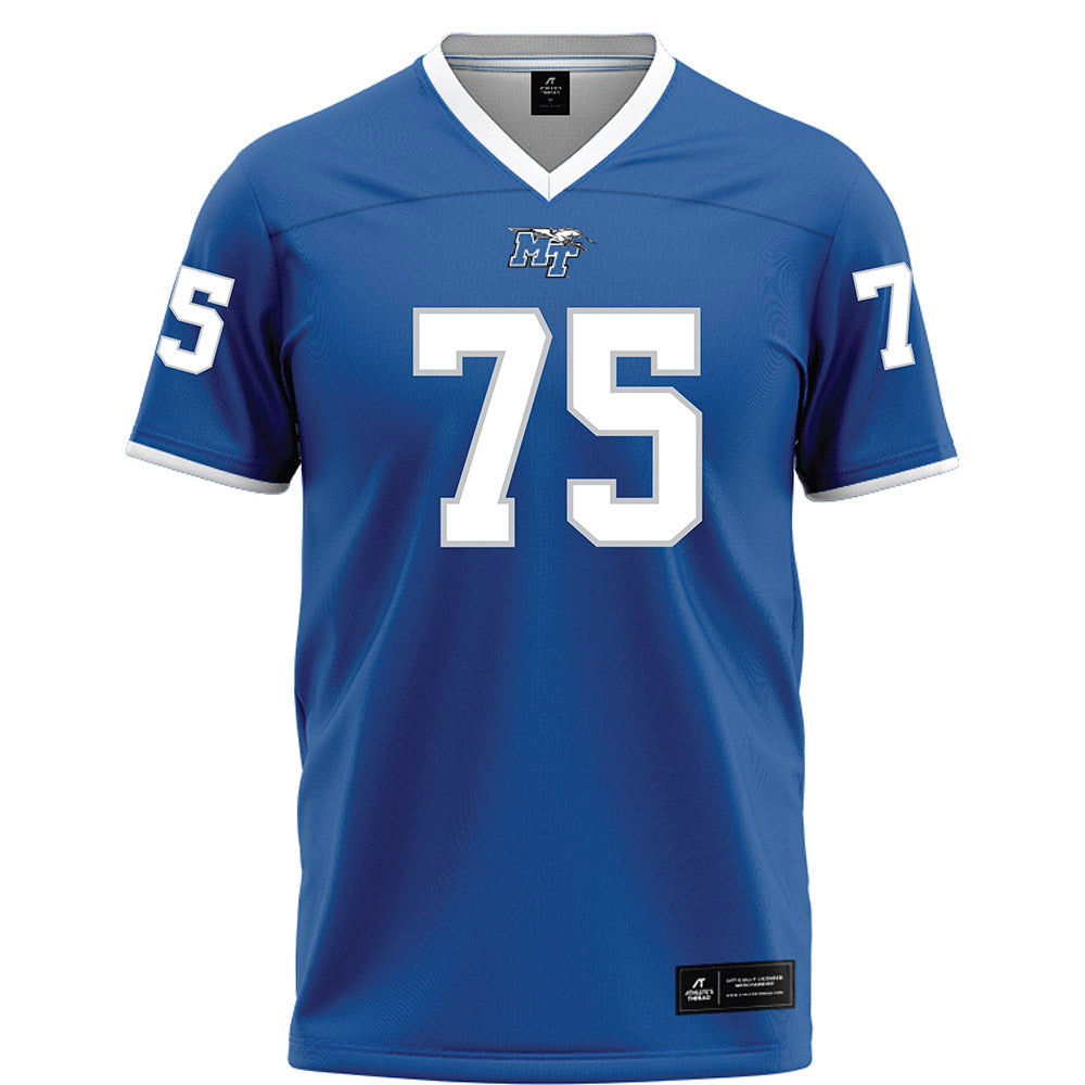 MTSU - NCAA Football : Reese Tripp - Blue Football Jersey-0