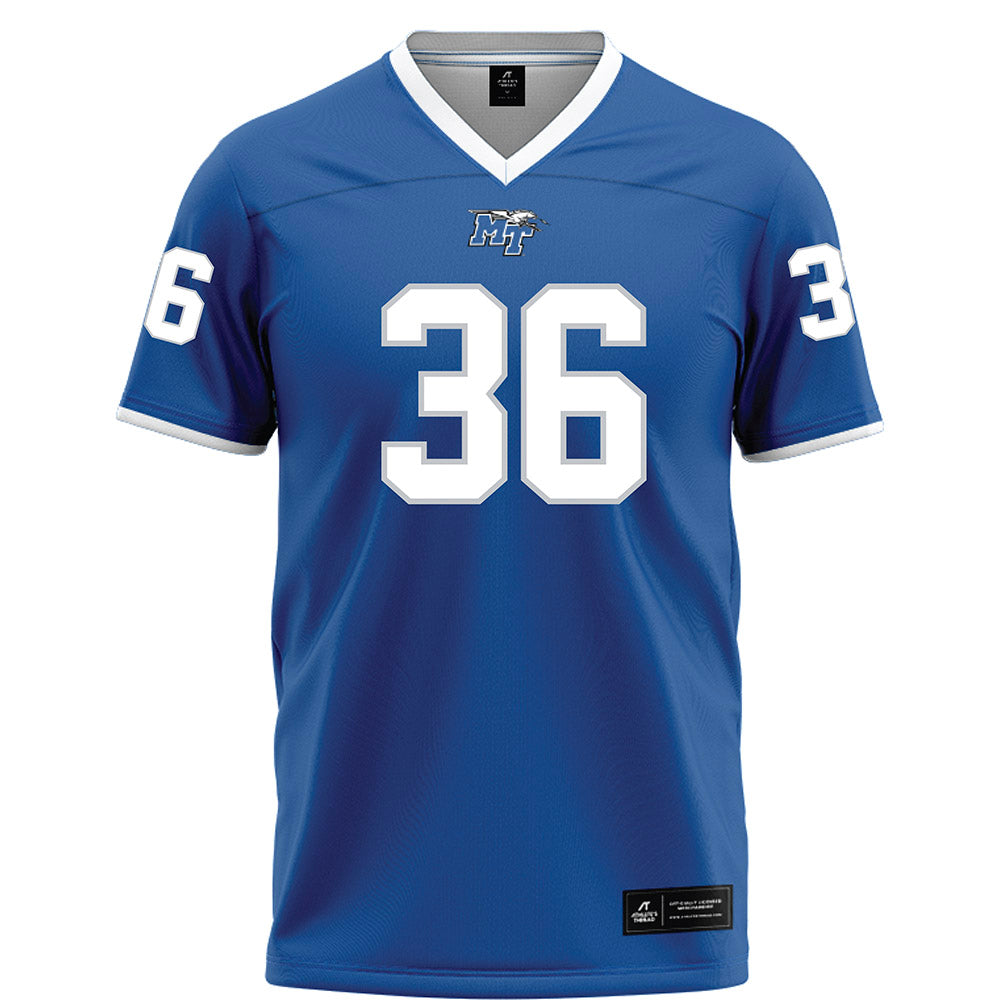 MTSU - NCAA Football : Christopher Ragans - Blue Football Jersey-0