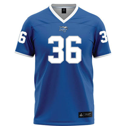 MTSU - NCAA Football : Christopher Ragans - Blue Football Jersey-0