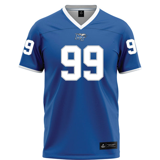 MTSU - NCAA Football : Archie Roseman V - Blue Football Jersey-0